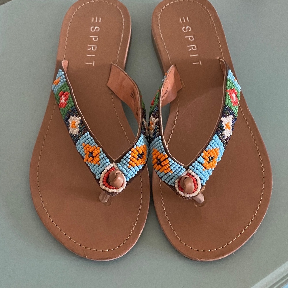 Esprit Colorful Beaded Sandals